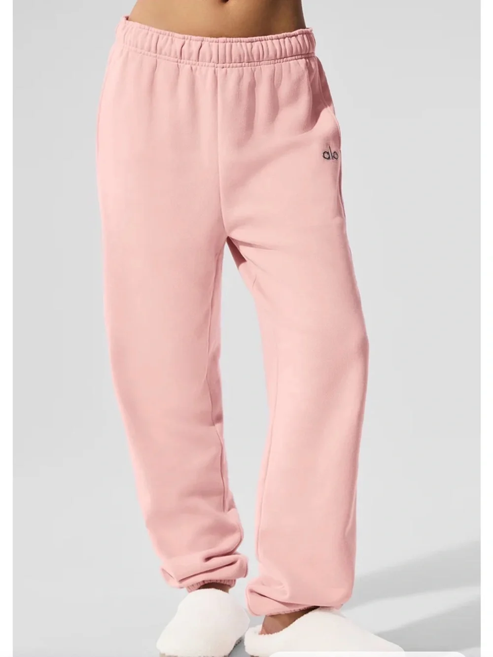 ALO Yoga Pink Quartz Oversized Crew Sweatshirt & Sweatpants Sz M Crewneck SZ L